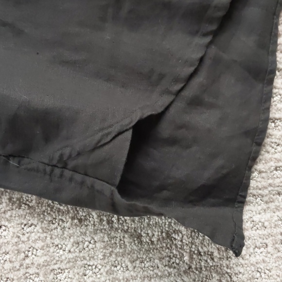 PRISTINE James Perse Black 100% Linen Short Sleeve Shirt Dress, Size L - Picture 8 of 9